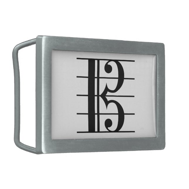 Alto Clef Belt Buckle (Front Left)