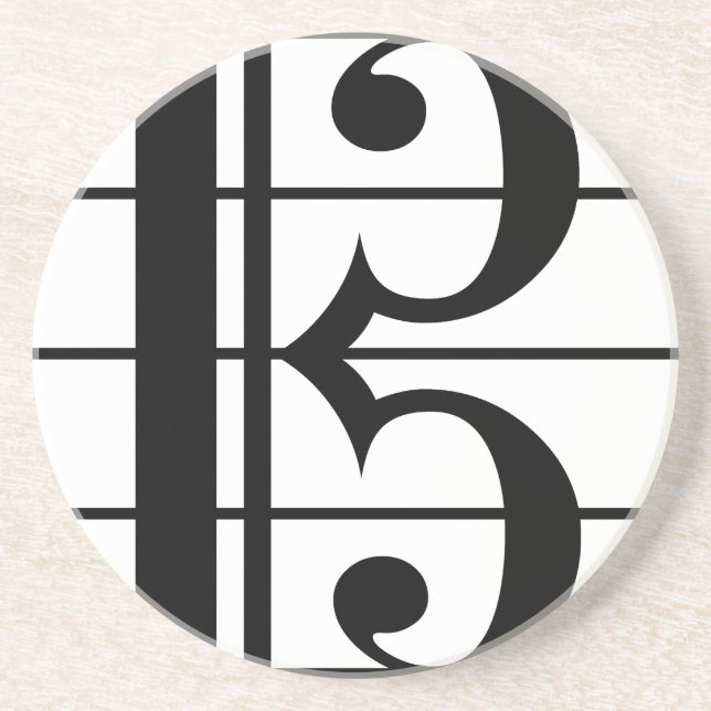 Alto Clef Drink Coaster (Front)