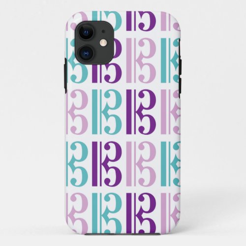 Alto Clef _ Purple and Teal iPhone 11 Case