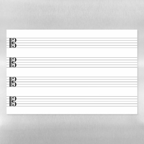Alto Clefs C_Clefs on Staffs Staves Viola Music Magnetic Dry Erase Sheet