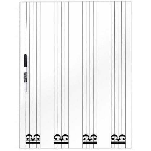 Alto Clefs on Music Staffs Staves Blank Empty Dry Erase Board