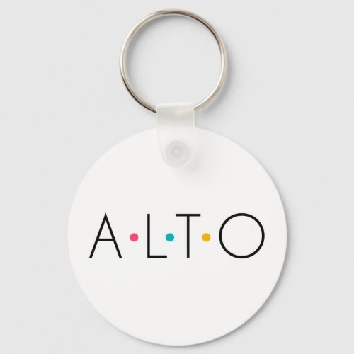 Alto Colored Dots Singer Keychain