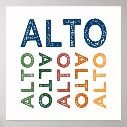 Alto Colorful Poster