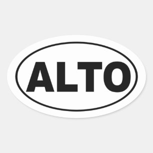 Alto Music Choir Singer Oval Sticker
