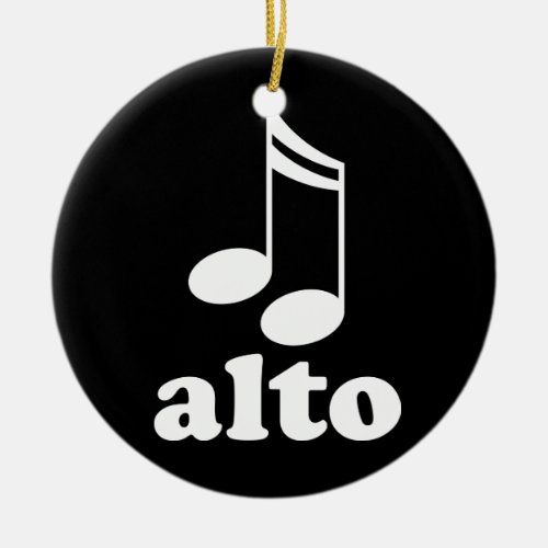 Alto Music Notes Choir Award Gift Ceramic Ornament