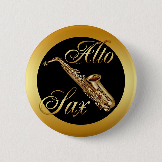 ALTO SAX PINBACK BUTTON (Front)
