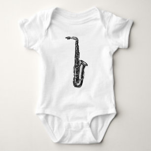Alto Saxophone Baby Bodysuit