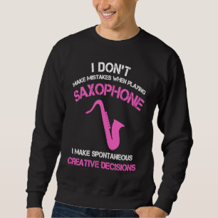 Alto saxophone players women youth Jazz Saxophonis Sweatshirt