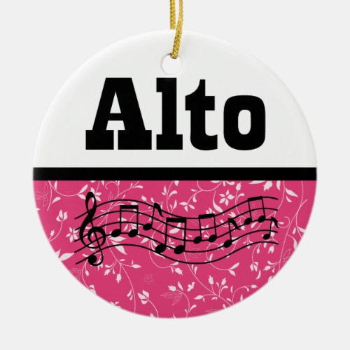 Alto Singer Choir Music Ceramic Ornament