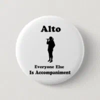 I Love Singing Alto Music Gift Pinback Button