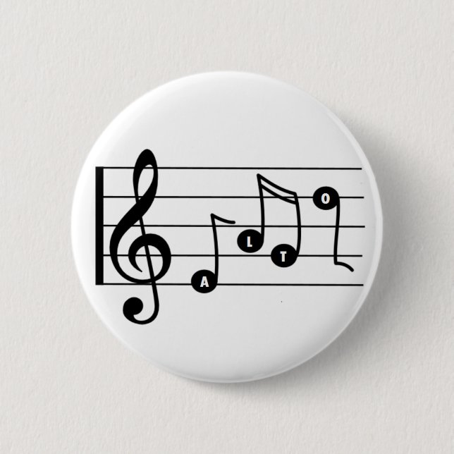 Alto Singer Musical Button (Front)