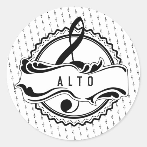 Alto Singer Musical Note Sticker