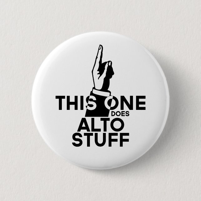 Alto Stuff - Funny Alto Music Button (Front)