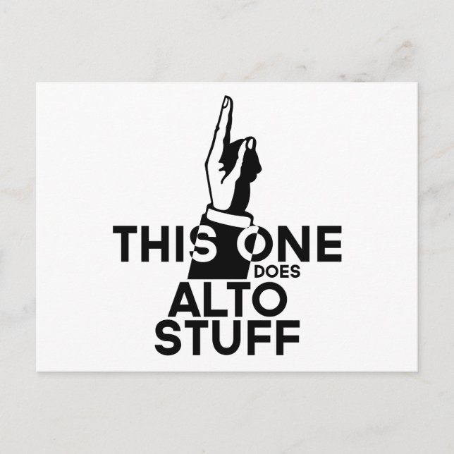 Alto Stuff - Funny Alto Music Postcard (Front)
