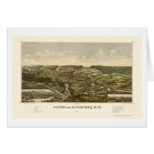 Alton, NH Panoramic Map - 1888 Cards (Front Horizontal)