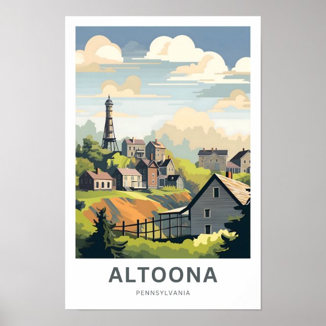 Altoona Pennsylvania Travel Print (Front)