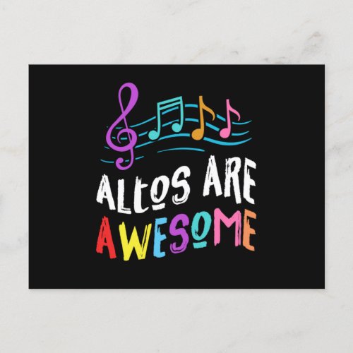 Altos Are Awesome Choir Singer Singing Music Gift Postcard