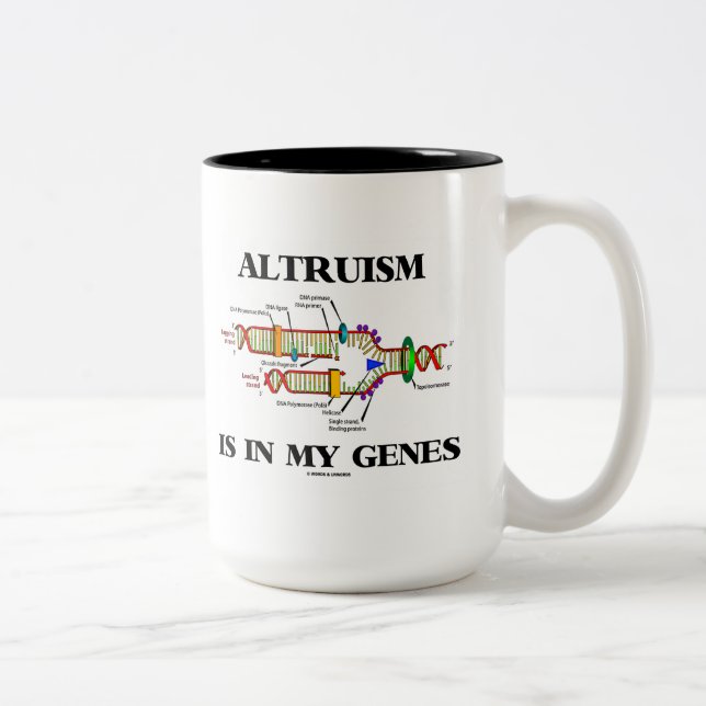 Altruism Is In My Genes (DNA Replication) Two-Tone Coffee Mug (Right)