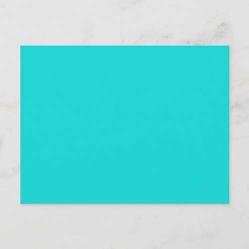 Altruistically Invaluable Turquoise Blue Color Postcard