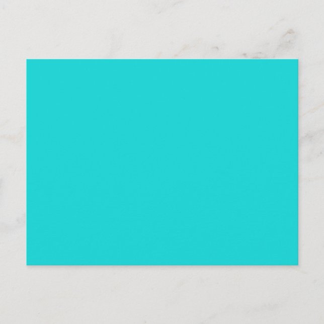 Altruistically Invaluable Turquoise Blue Color Postcard (Front)