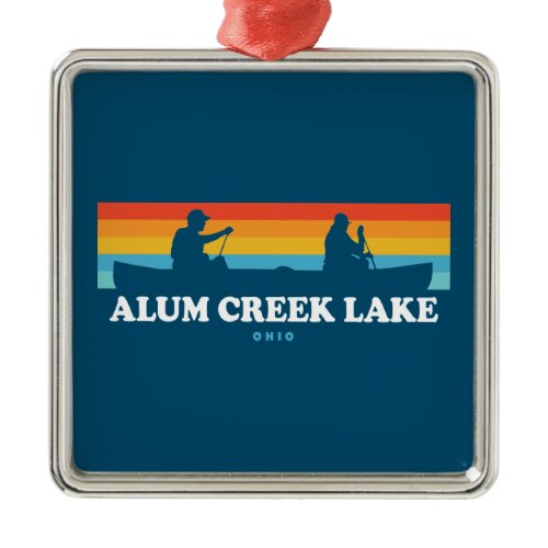 Alum Creek Lake Ohio Canoe Metal Ornament