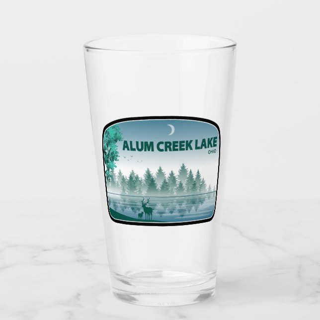 Alum Creek Lake Ohio Deer Glass (Front)