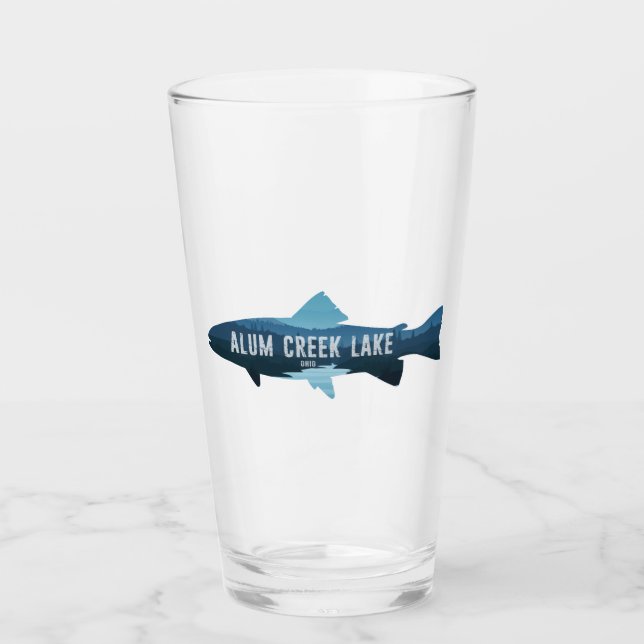 Alum Creek Lake Ohio Fish Glass (Front)