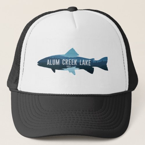 Alum Creek Lake Ohio Fish Trucker Hat
