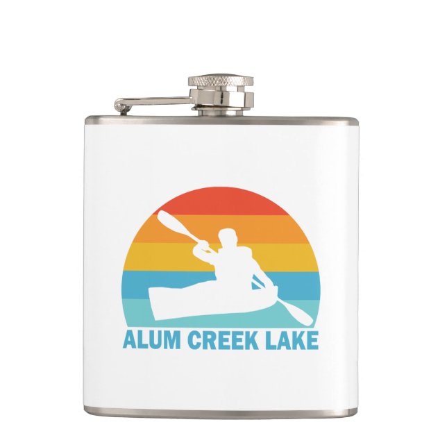 Alum Creek Lake Ohio Kayak Flask (Front)