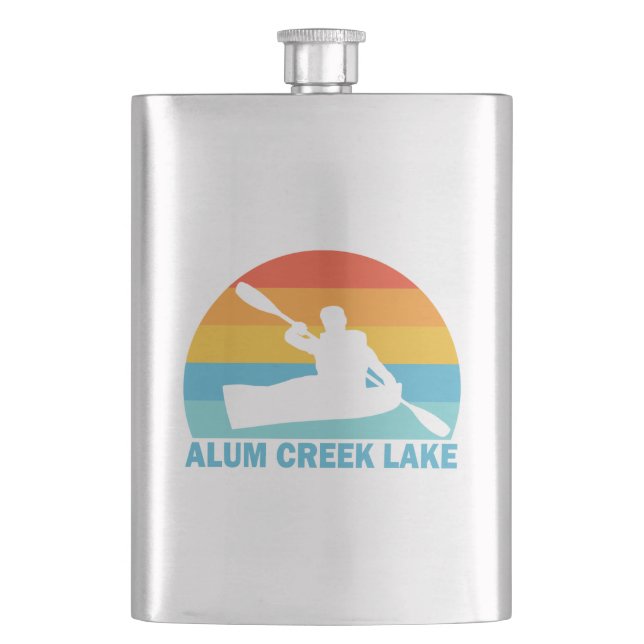 Alum Creek Lake Ohio Kayak Flask (Front)