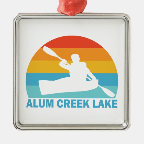 Alum Creek Lake Ohio Kayak Metal Ornament