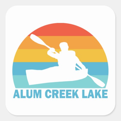 Alum Creek Lake Ohio Kayak Square Sticker