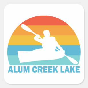 Alum Creek Lake Ohio Kayak Square Sticker