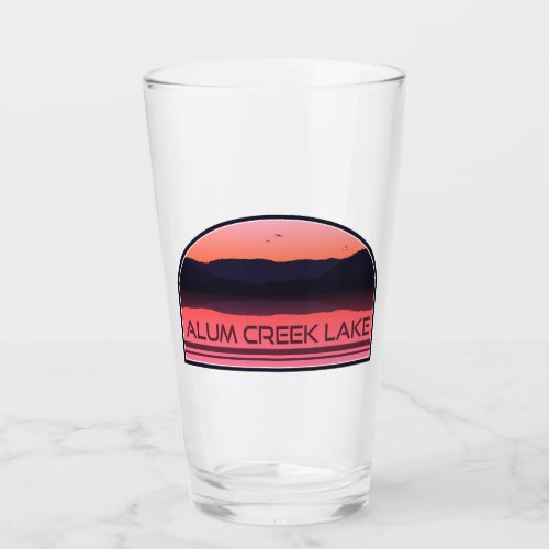 Alum Creek Lake Ohio Red Sunrise Glass