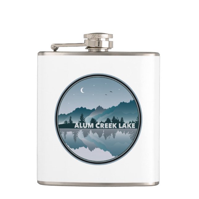 Alum Creek Lake Ohio Reflection Flask (Front)