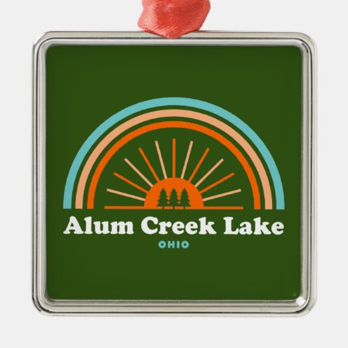 Alum Creek Lake Rainbow Metal Ornament