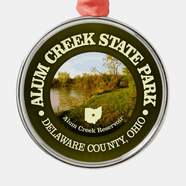 Alum Creek SP Metal Ornament (Front)