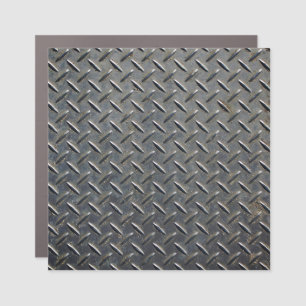 Aluminium Dark: Rhombus Shape Design Car Magnet