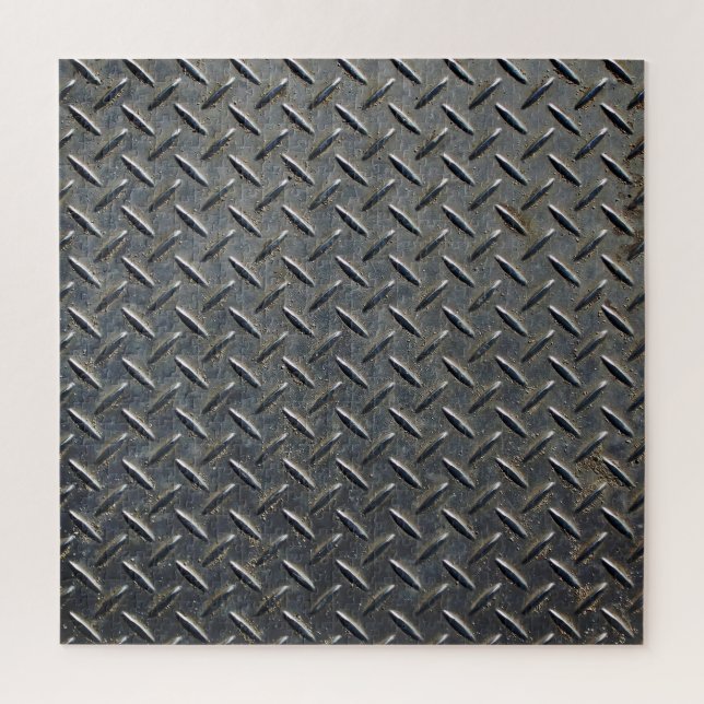 Aluminium Dark: Rhombus Shape Design Jigsaw Puzzle (Vertical)