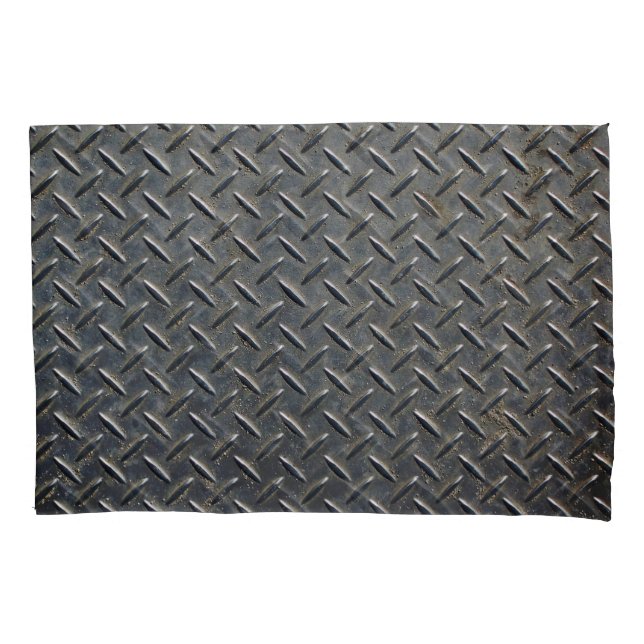 Aluminium Dark: Rhombus Shape Design Pillow Case (Front)