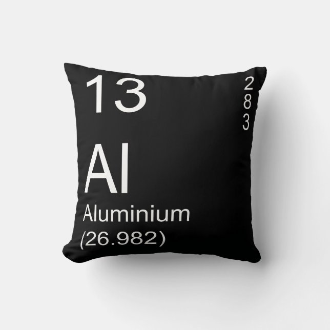 Aluminium Throw Pillow (Front)