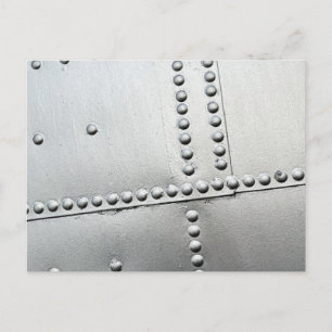 Aluminum Aircraft Skin Vintage Holiday Postcard