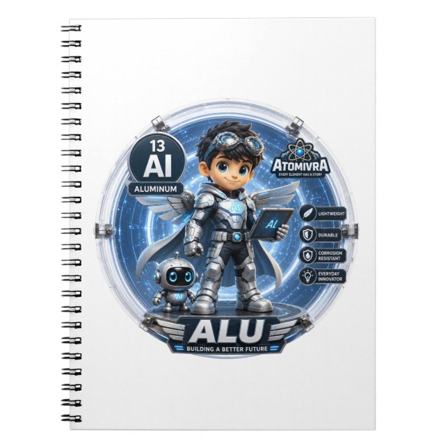 Aluminum ATOMIVRA BIRTHDAY Notebook (Front)