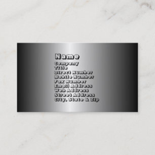 Aluminum Business Card
