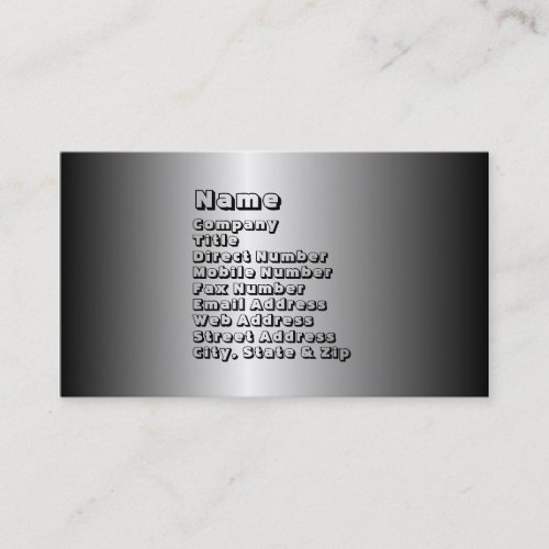 Aluminum Business Card