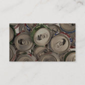 Aluminum cans, recycled business card (Back)