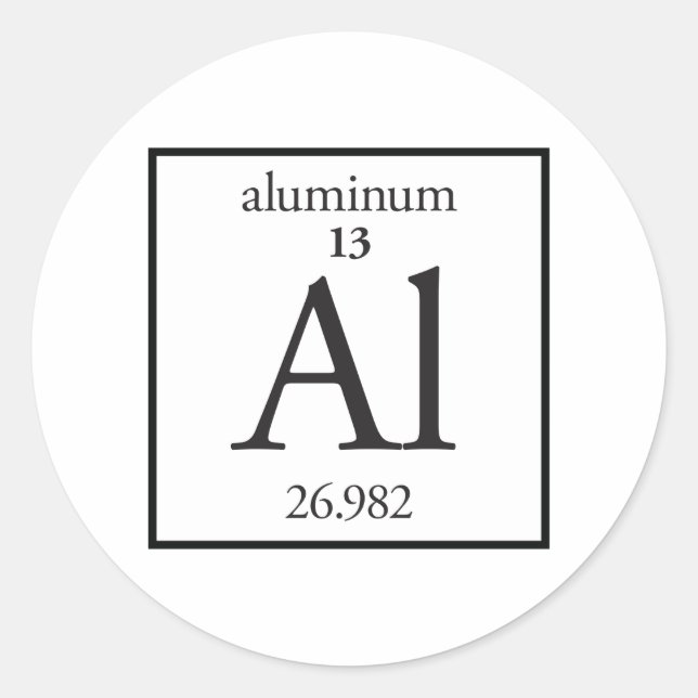 Aluminum Classic Round Sticker (Front)