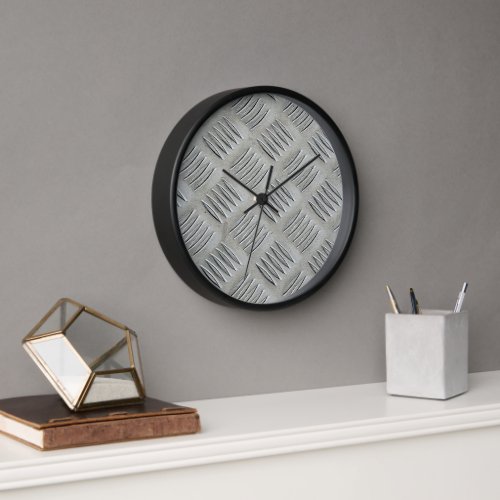 Aluminum Diamond Pattern Clock