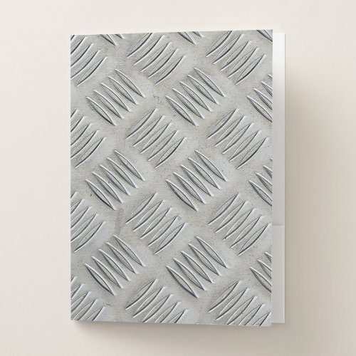 Aluminum Diamond Pattern Pocket Folder