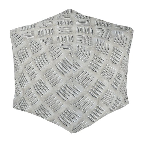 Aluminum Diamond Pattern Pouf